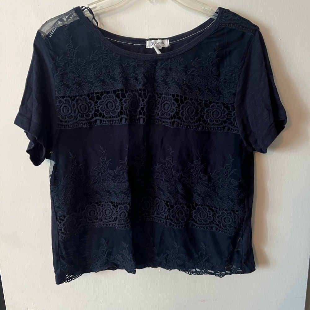 Aeropostale Navy Lace Women's Blouse